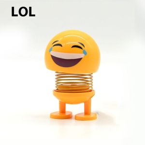 Rosy Recess Cute Emoji Spring Bobble Head Car Decorative Toy with Expressive Faces and Bouncy Design