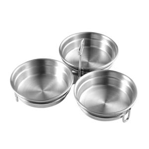 304 Stainless Steel Household 3-in-1 Egg Steamer Model Round Boiled Egg Kitchen Utensils