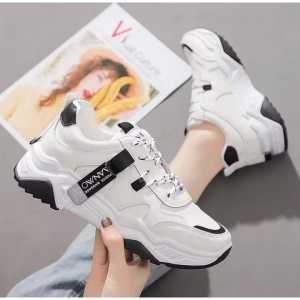 AURORA STORE - Sneakers WANWO Sepatu Wanita Sneaker Tali Sporty 3 Warna Soft Empuk Nyaman Bisa Bayar Ditempat GRATIS ONGKIR !!!