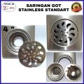SARINGAN GOT STAINLESS 4 IN BIASA - SALURAN AIR GOT KAMAR MANDI - FLOOR DRAIN - SALURAN PEMBUANGAN AIR KAMAR MANDI. 