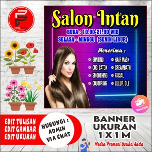 Spanduk SALON Banner SALON Ukuran 100X100 cm ( Bayar Ditempat )