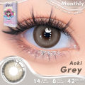 【มีค่าสายตา (0.00)~(-6.00)】⚡จัดส่งที่รวดเร็ว⚡UYAAI คอนแทคเลนส์ Aoki Grey/Brown เลนส์สไตล์ประจำวัน Fashion Lens คอนแทคเลนส์สี รายเดือน แถมตลับฟรี เลนส์นิ่ม สวยปังมาก ธรรมชาติ 14 มม. 2 ชิ้น ต่อคู่. 