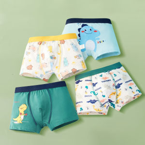 Childrens Boxer Briefs Boys Fine Combed Cotton Teen Student Trunks Pure Cotton Kids Underwear 儿童四角内裤 男童精梭棉青少年学生平角裤 纯棉儿童内裤 FUNIANQI