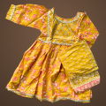 Girls yellow peplum top and sharara pant set-Readystock in singapore. 