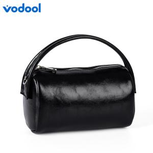VODOOL Womens PU Leather Zipper Clutch Bag Cylindrical Design Small Wristlet for Party and Shopping
