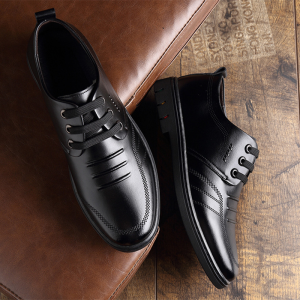 SINDBAB Mens Casual Leather Shoes British Work Shoes Fashion Casual Korean Tide Shoes Classic Leather Shoes