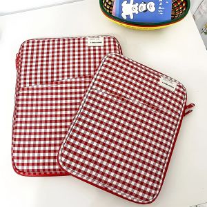 Korean Style Grid Tablet Sleeve Bag 11 13 14 Inch Pouch Case Portable Laptop Bag Notebook Cover for Xiaomi Huawei HP Dell School2026