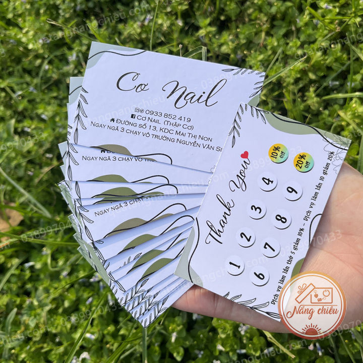 In Card visit cho ngành spa, ngành làm đẹp, tiệm nail, thẩm mỹ viện, Name card , thẻ tích điểm in theo yêu cầu