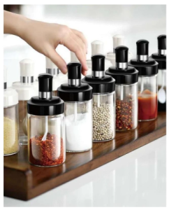 AXNAT BOTOL BUMBU DAPUR TOPLES BUMBU DAPUR TEMPAT BUMBU RACIKAN KACA TEBAL DAPUR SERBAGUNA PR150