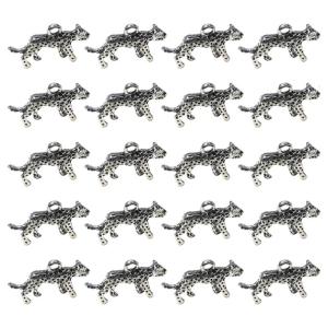 20pcs Metal Leopard Pendants for Versatile Jewelry Creation Animal Shaped Earring Charm Handmade Necklace Accessories