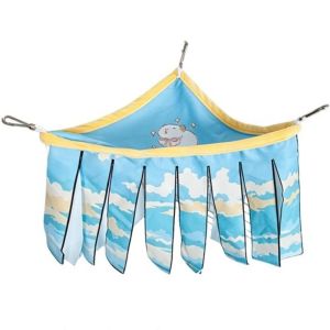 PENTU Soft Comfortable Double Layer Tassel Nest Triangle Shape Waterproof Guinea Pig Pet Tent Rabbit Hiding Tent Cute Pet Hideout Tent Small Pets