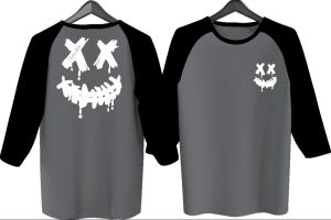 KAOS RAGLAN PRIA WARNA SABLON MATA M81 \ KAOS RAGLAN PRIA LENGAN 3\4 ATASAN PRIA / KAOS MURAH / KAOS DISTRO / KAOS SIMPLE / T-SHIRT PRIA