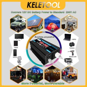 6000W Dual USB auto inversor 12V 220V/110V Car Power Inverter Transformer Converter LED display