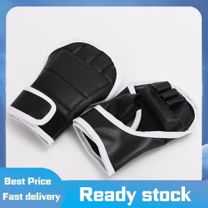 Sports🚴🏻‍♀️ Nửa ngón tay đấm bốc đào tạo Găng tay màu đen 1  2 cặp ngón tay găng tay cho chiến đấu tập thể dục tập thể dục chống trượt thể thao Găng tay đấm bốc