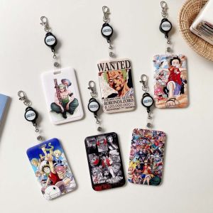 CRNGW Student Portable Sauron Credit ID Card One Piece Chopper Anime Card Cover Luffy Card Case Cartoon Card Holder Key Chain