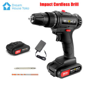 Bor baterai cas komplit 36Vf Mesin bor baterai cordless bor impact bater original besi - bor cas murah 2 baterai Cordless Drill with 2 baterai/kasus/charger - fullset bor listrik bor baterai- impact bor baterai bor cas murah jld impact bor