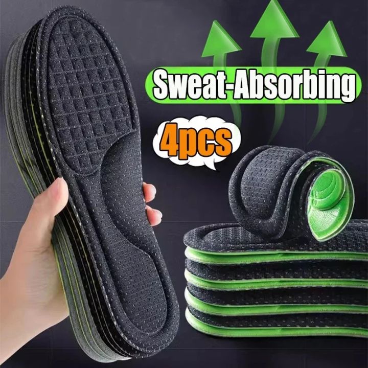 4pcs Nano Memory Foam Insoles for Shoes Men Women Deodorant AbsorbSweat Massage Sport Insole