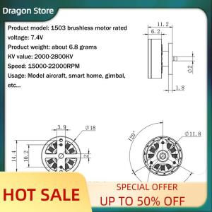 Dragon 1503 máy bay động cơ không chổi than RC động cơ điện cho 4 trục điều khiển từ xa máy bay RC động cơ điện RC máy bay động cơ