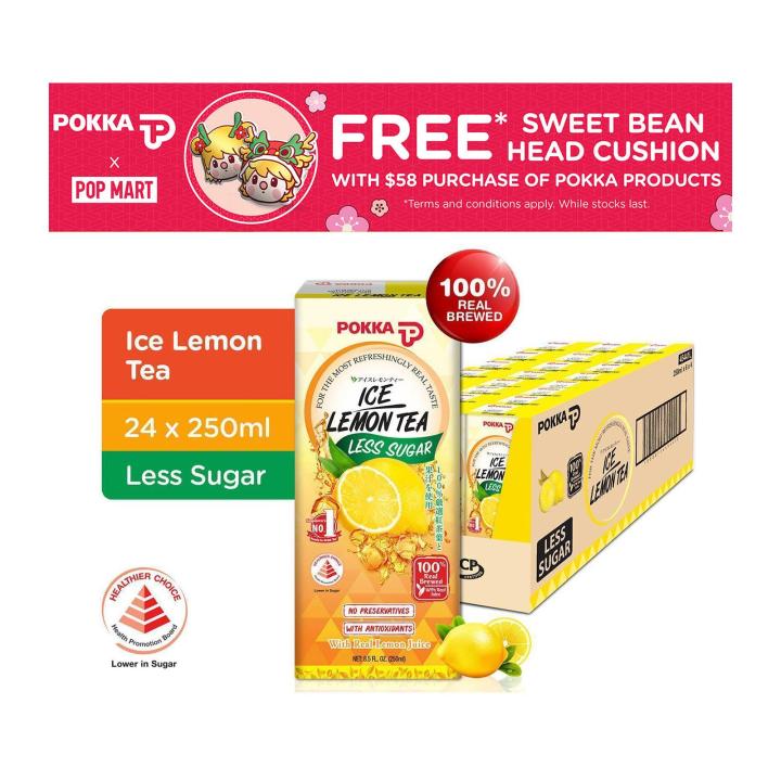 Pokka Ice Lemon Tea Less Sugar (24 X 250ML) Case Lazada Singapore