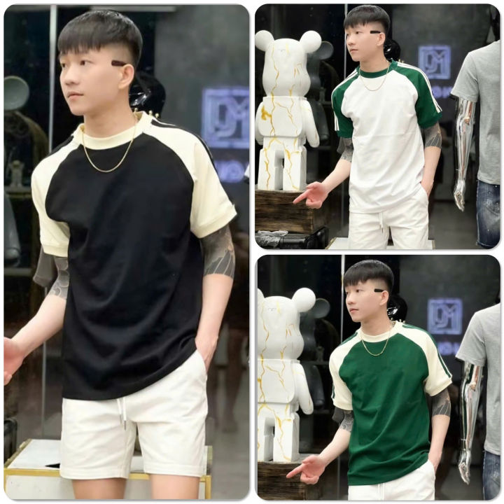 Áo thun nam nữ trắng đen phối hoạ tiết trơn phong cách trẻ trung năng ...