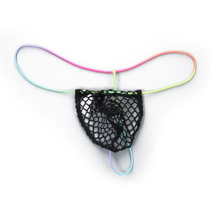 เสื้อผ้าตาข่ายเซ็กซี่ลายตาข่ายยืดหยุ่นกางเกงในผู้ชายผ้าบางกางเกงสามเหลี่ยมความบันเทิงสำหรับผู้ใหญ่