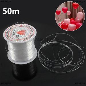 [COD] WANGJIA 50m Clear Nylon Invisible Thread Fishing Wire Hanging Balloons Wire Jewelry Christmas Garland Thread Birthday Party Decoration