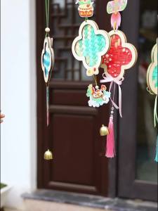 端午节挂件竹编风铃挂饰DIY竹编亲子手工非遗文创礼物团建活动Loong Boat Festival Pendant Bamboo Weaving Wind Chime Pendant DIY Bamboo Weaving Hand made Non legacy Cultural Creative Gift Group Building Activity