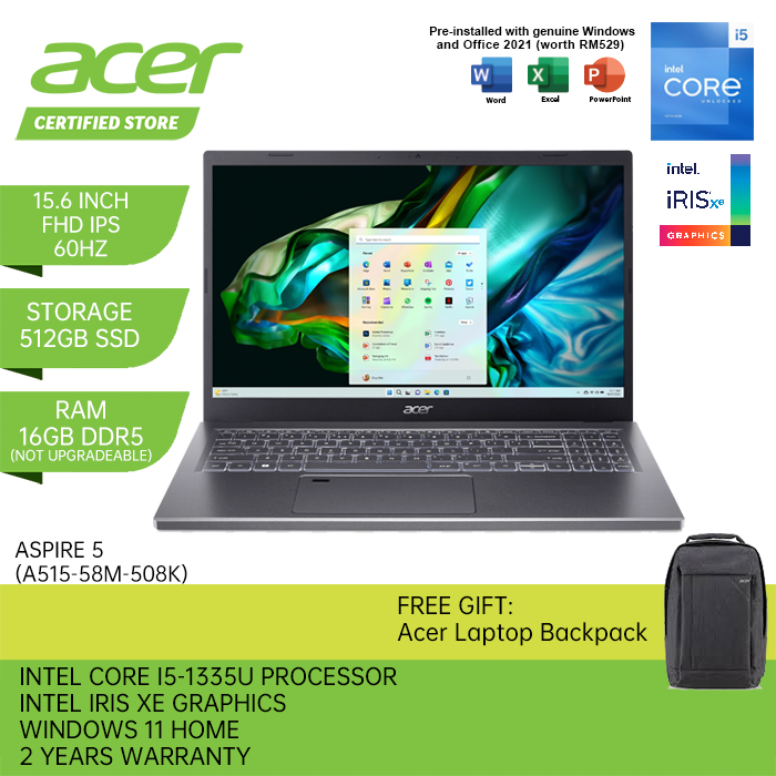 Acer Aspire 5 A515 58m 508k A515 58m 77dy Laptop 15 6 Inch Fhd Ips