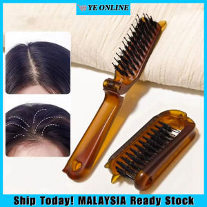 Bristle Hair Comb Fluffy Anti Static Straight Curly Scalp Massage Portable Travel Mini Compact Brush Bristle Hair Brush