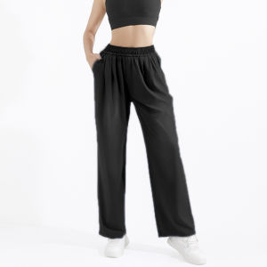 CQQNBV Korean Tencel Wide-Leg Pants for Women High-Waist Loose Fit Summer Trousers Lightweight Flowy Casual Pants Summer pants for ladies PH Soft Corduroy Style for Daily WearMay Bulsa Pang Work or GalaS-XL-YZ025