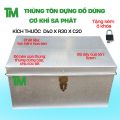 Thùng đựng đồ nghề, hộp đựng dụng cụ đa năng bằng tôn kẽm hoa sen kích thướt 60x40x35. 