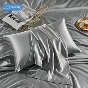 MLADEN 48x74cm Super Soft Silk Solid Premium Quality Cool Feeling Envelope Closure Pillowcase Home Decoration