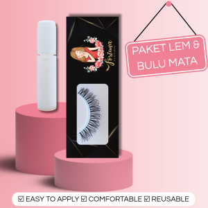 Bulumata Palsu Natural Untuk Sehari hari Satu Paket Dengan Lem | R623D