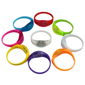 9pcs Light Up Silicone Bracelets with Multiple Flashing Modes Glowing Party Supplies for Adults Kids Night Event