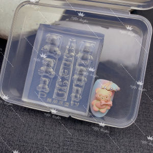 Khuôn gấu béo silicon làm nail nghệ thuật