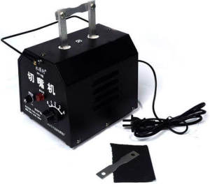 Máy là mỏ gà vịt bán tự động 200 w 2 người cùng làm có quạt gió bên trong tặng 2 lưỡi sơ cua - Bảo hành 12 tháng