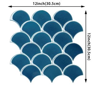OURTOUR Self Adhesive 3D Wall Stickers PVC Waterproof Imitation Wall Tiles  Heat Resistant Kitchen Backsplash For Home Decor