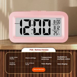 YONUO Khối lượng cao đồng hồ báo thức sinh viên thức dậy Đồng hồ điện tử đa chức năng đơn giản đầu giường mini đồng hồ để bàn