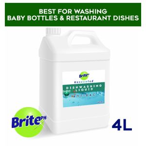 BritePH Unscented Dishwashing (4L) Antibacterial - Safe for baby bottles