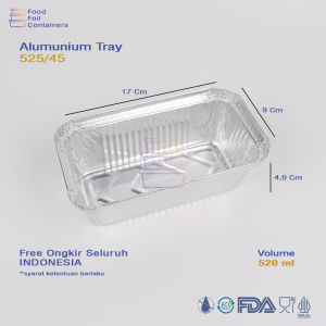 alumunium foil 525/45 OIV520 DIMSUM MENTAI MACARONI SCHOTEL LASAGNA 10 pcs
