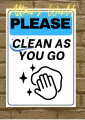 AW Please Keep This Place Clean and Orderly Keep Area Clean And Organized Clean as You Go Signage  Laminated Signage Observe Cleanliness Signs PLEASE HELP KEEP THIS AREA CLEAN PVC LAMINATED Waterproof Sticker Signs. 