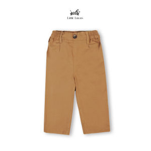 little lucas celana panjang anak laki laki katun twill warna coklat moka