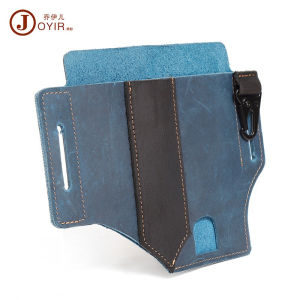 🇲🇾 WITH VIDEO 100% Cowhide Leather [Malaysia Stock] Mens Leather Waist Pouch Tactical Mobile Bag