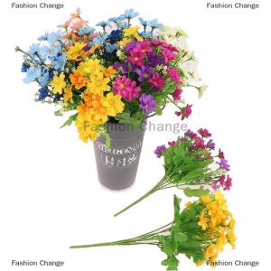 [COD] Fashion Change 1 Bouquet 7 Branch 28 Head Daisy Artificial Flower Wedding Holding Flowers Decor