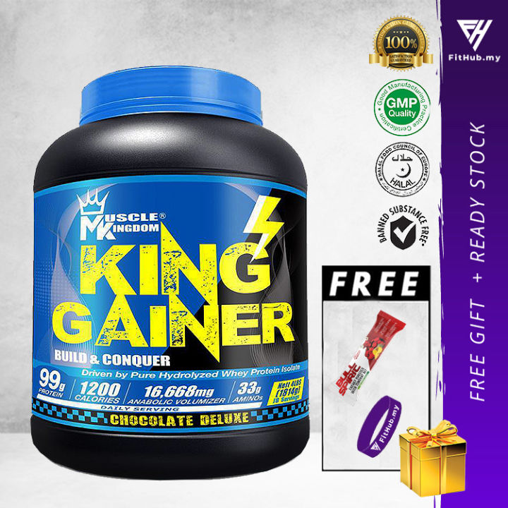 Muscle Kingdom King Gainer Mass Gainer 1.8kg (4lbs) Sizing, Bulking