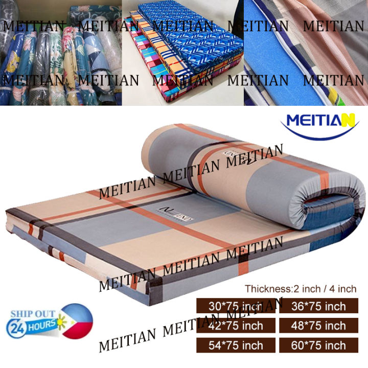 MEITIAN Inch Bed Foam Foldable Thicken Matress with Cover Tatami Topper  Single/Double/Queen 100% Original Lazada PH