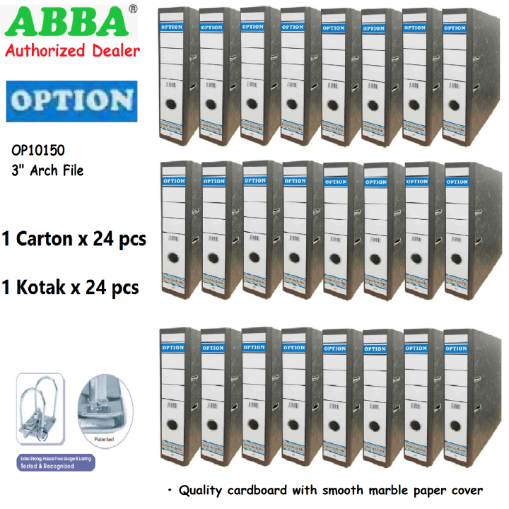 ABBA Option Arch File 2 inch 406 / 3 inch 404 (1 Carton x 24 pcs) | Lazada