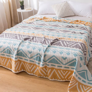 Mềm đa chức năng 3-Lớp vải kẻ sọc chăn cỡ Queen vua tinh khiết bông chăn điều hòa không khí mùa hè Ga Trải Giường