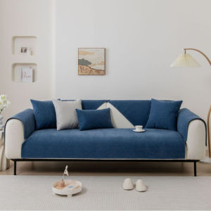 Chenille Sofa Cover Solid Color Waterproof Sofa Mat Dark Blue Simplicity Sofa Cover Chenille Antiskid Four Seasons Couch Cushion2026