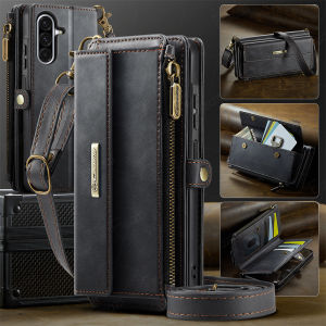 Crossbody Zipper Leather Multicolor Card Wallet Bag Case For Samsung Galaxy A56 A55 A54 A53 A52 A16 A15 A14 A13 4G 5G Flip Cover